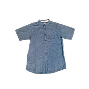 Men's EZEKIEL Short Sleeve Button Down Shirt | Blue | Size - M
